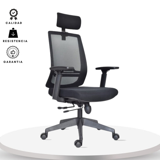 Silla Presidencial Perla 120X48X51 Negro
