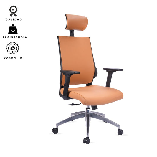 Silla De Oficina Vizza Presidente 128X63X52 Café