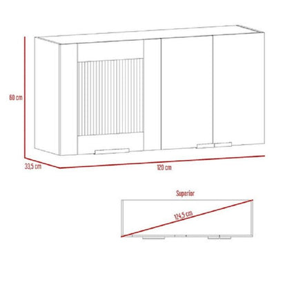 Gabinete Superior Nimora Gris 120 Cm