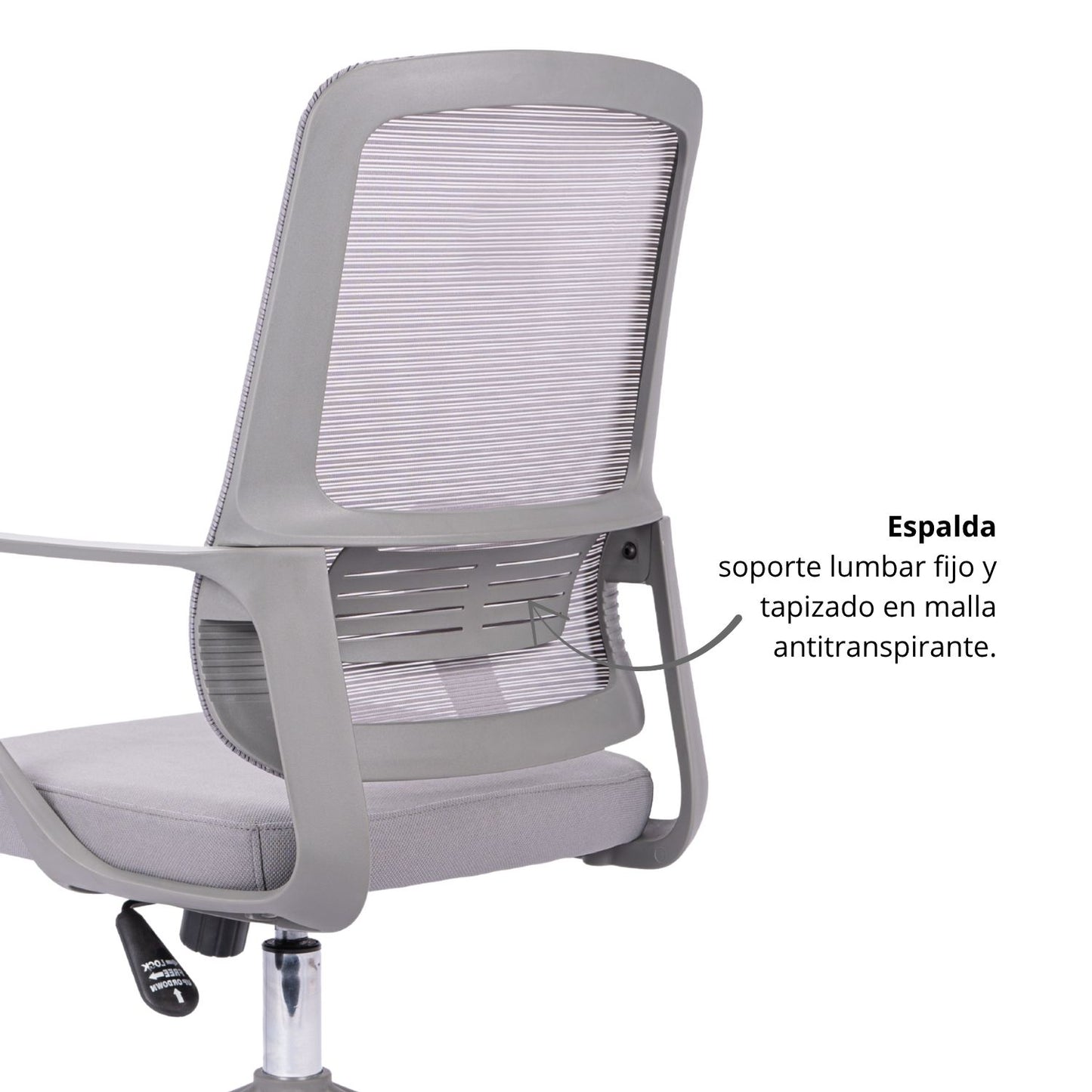 Silla De Oficina Karlo Gerente 100X60X50 Gris