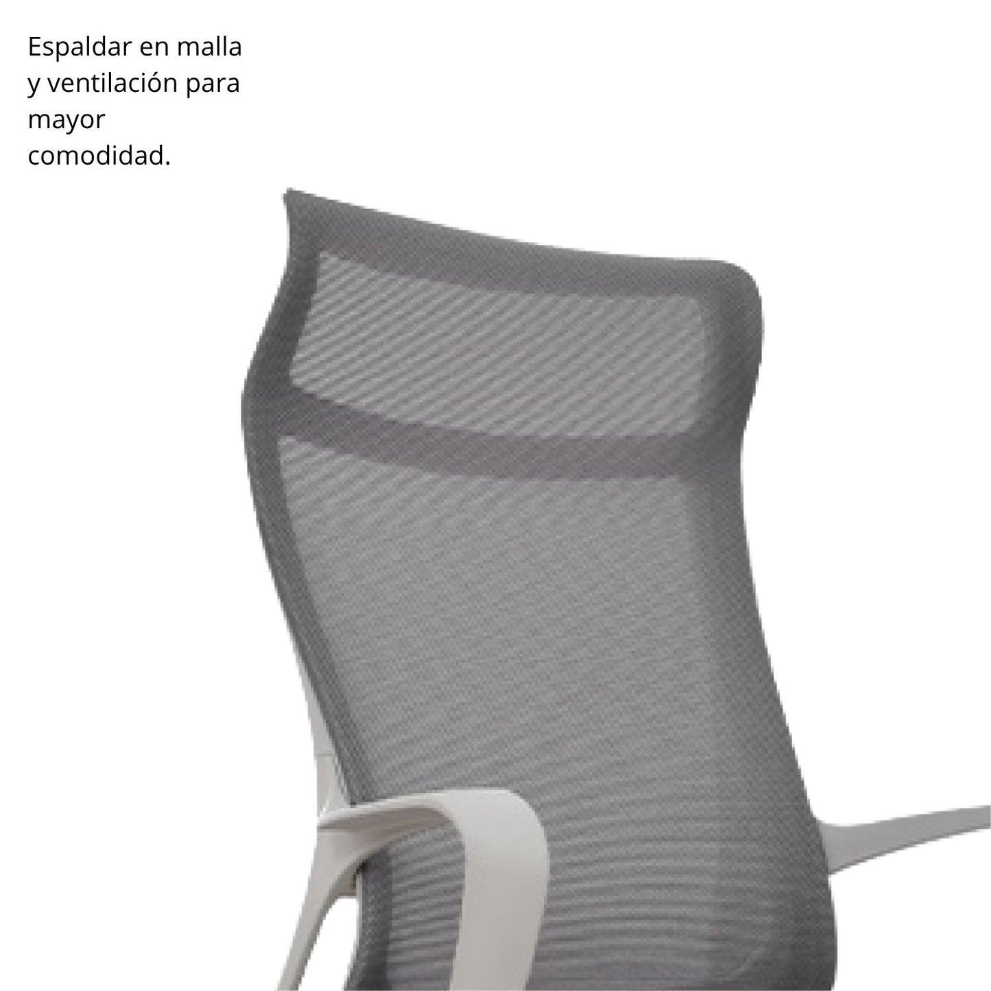 Silla De Oficina Slim Malla Presidente 139X48X52 Gris