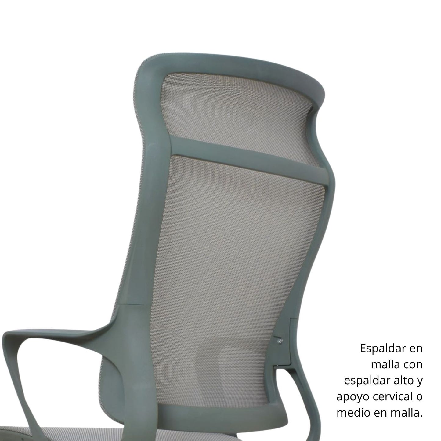 Silla De Oficina Slim Malla Presidente 139X48X52 Verde