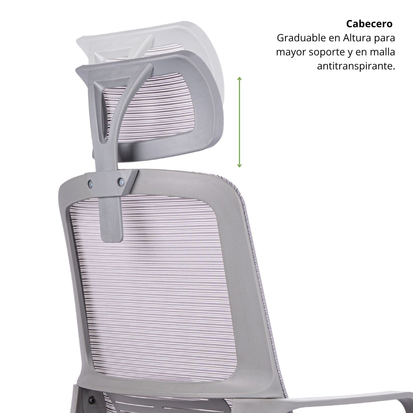 Silla De Oficina Karlo Presidente 108X60X50 Gris