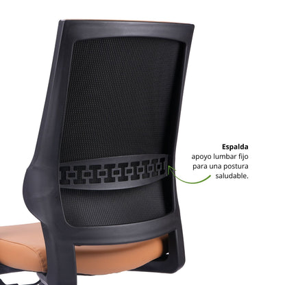 Silla De Oficina Vizza Brazo Abatible Gerente 103X63X52 Café