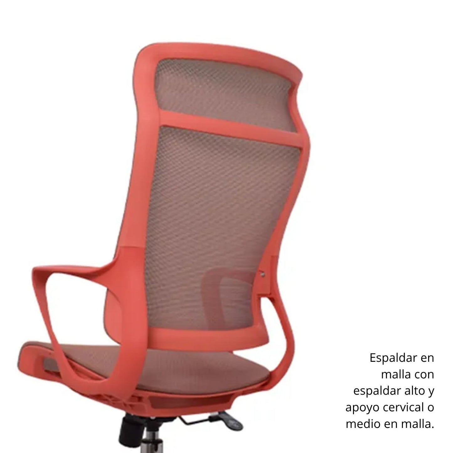 Silla De Oficina Slim Malla Presidente 139X48X52 Roja