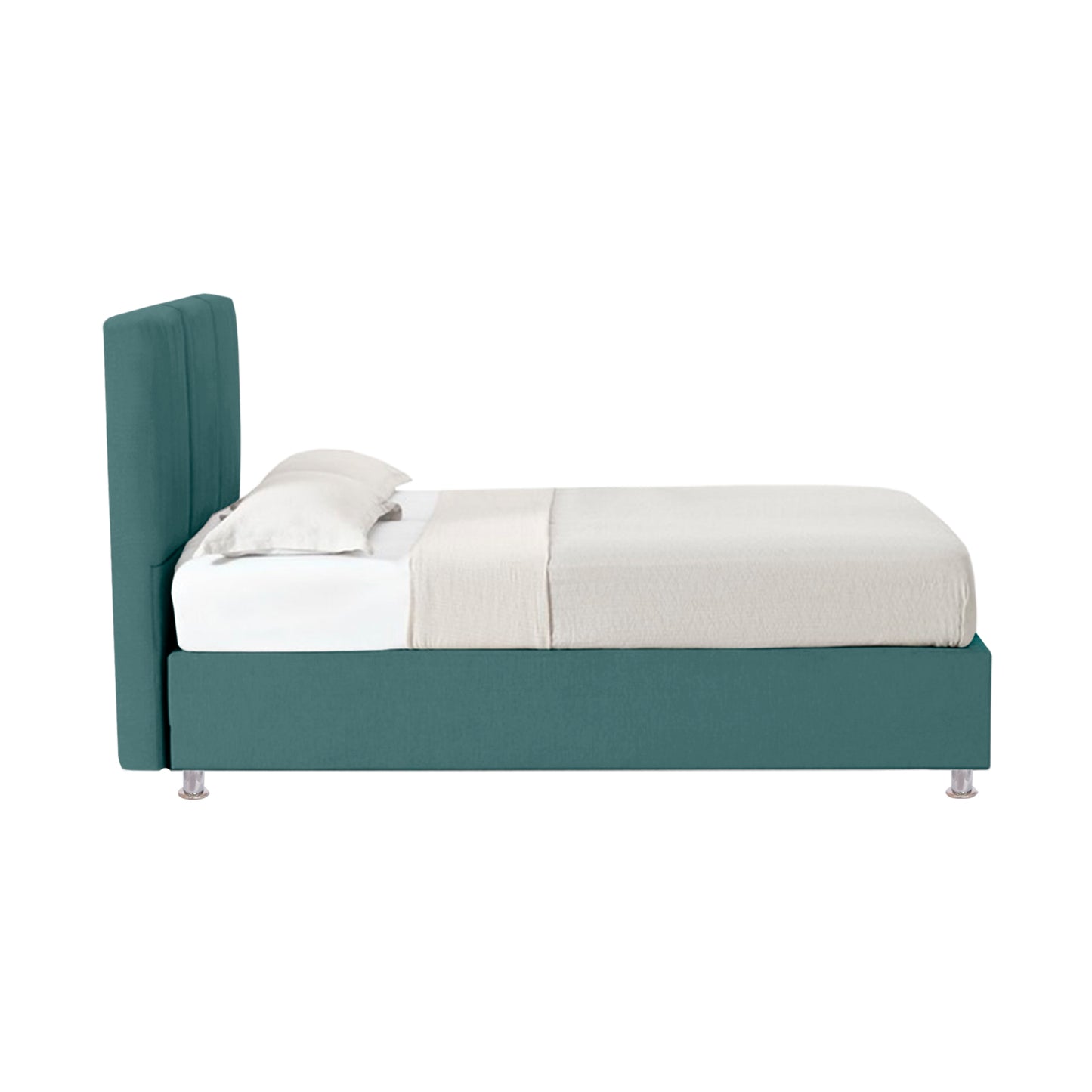 Base Cama Con Espaldar Sencillo Pretty  Verde