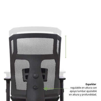 Silla De Oficina Lyd Gerente 113X47X51 Negra