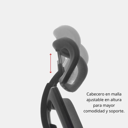 Silla De Oficina Emy 115X66X70 Negra