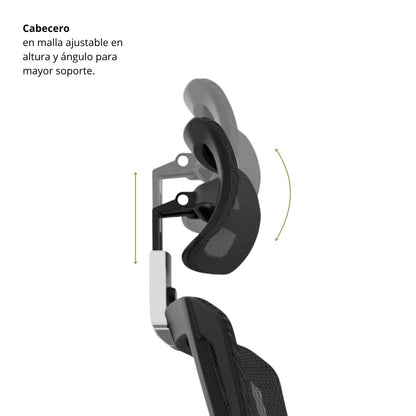 Silla De Oficina Lyd Presidente 113X47X51 Negra