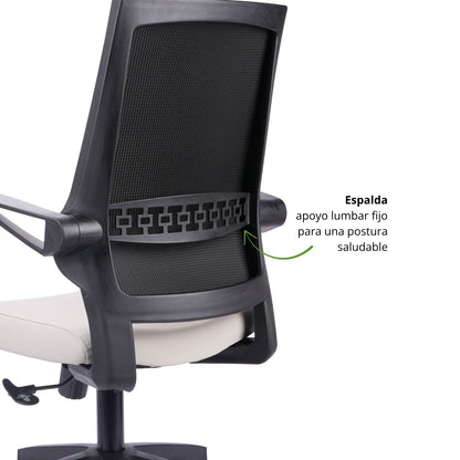 Silla De Oficina Vizza Brazo Abatible Gerente 103X63X52 Gris