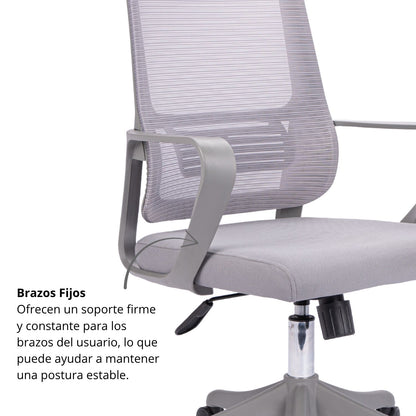 Silla De Oficina Karlo Gerente 100X60X50 Gris