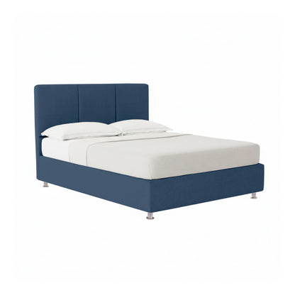 Base Cama Con Espaldar Doble Pretty  Azul