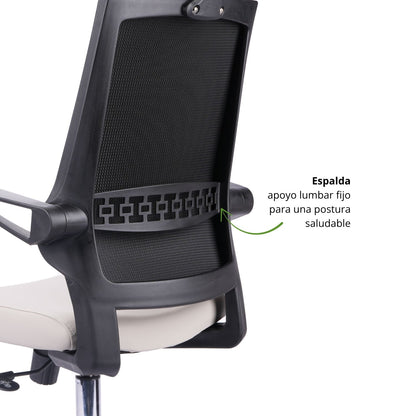Silla De Oficina Vizza Brazo Abatible Presidente 128X63X52 Gris