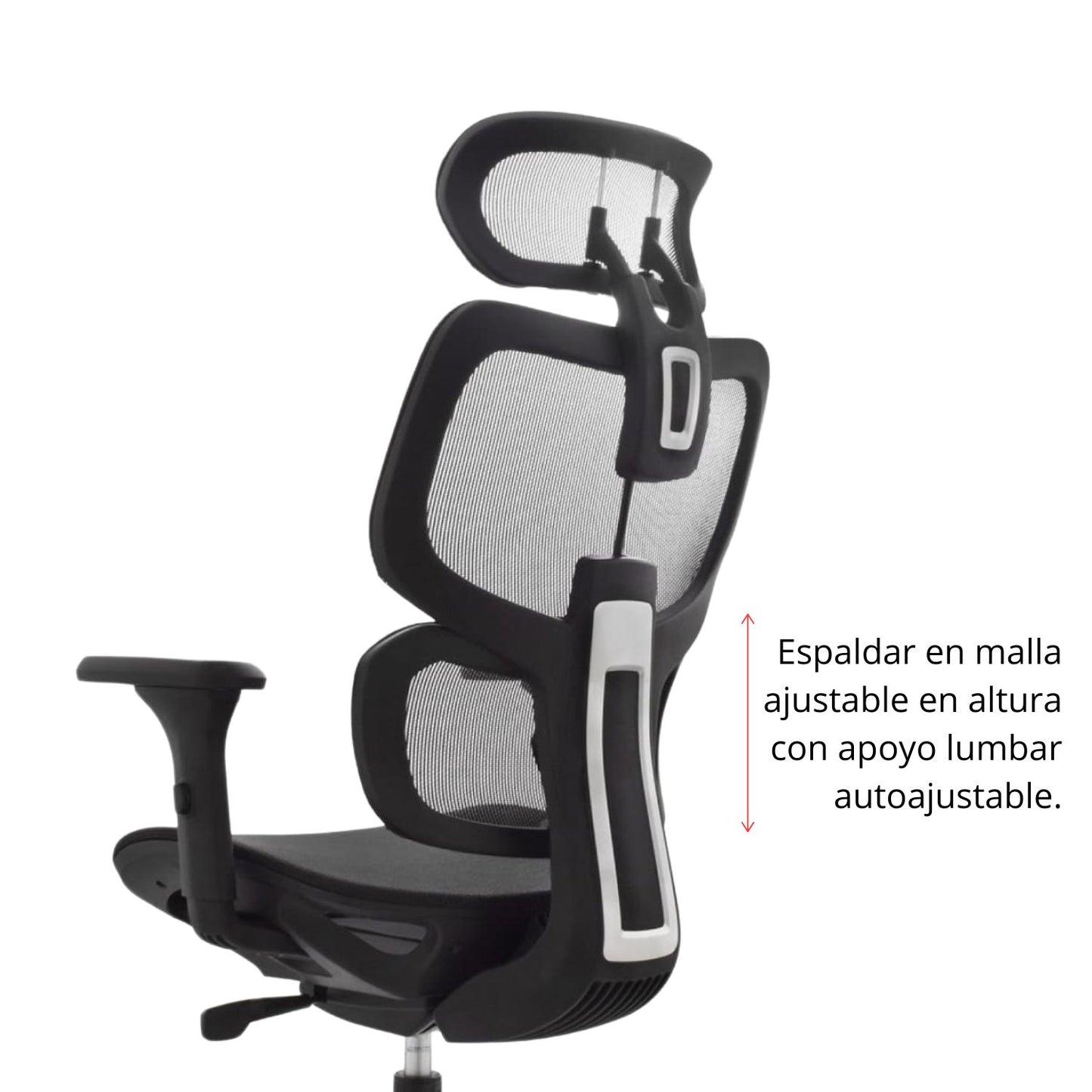 Silla De Oficina Emy 115X66X70 Negra