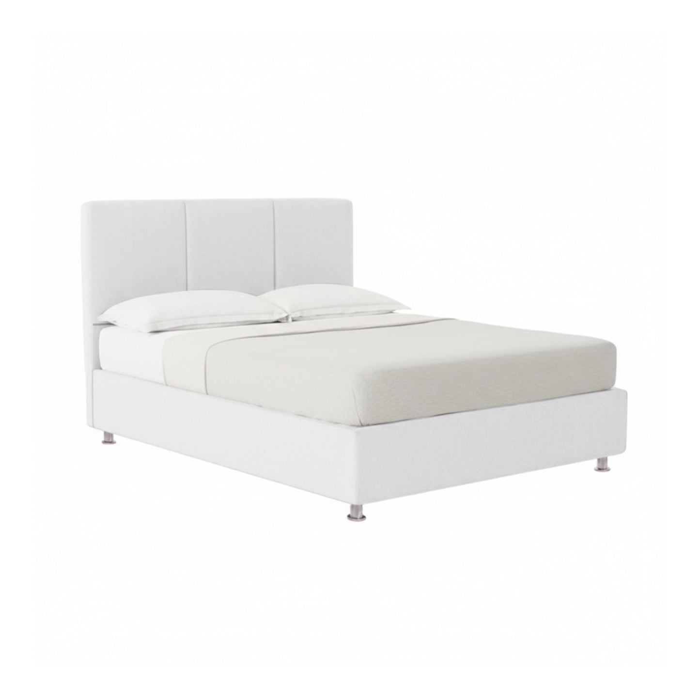 Base Cama Con Espaldar King Pretty  Blanco