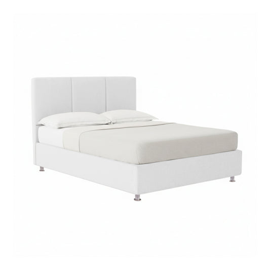 Base Cama Con Espaldar King Pretty  Blanco
