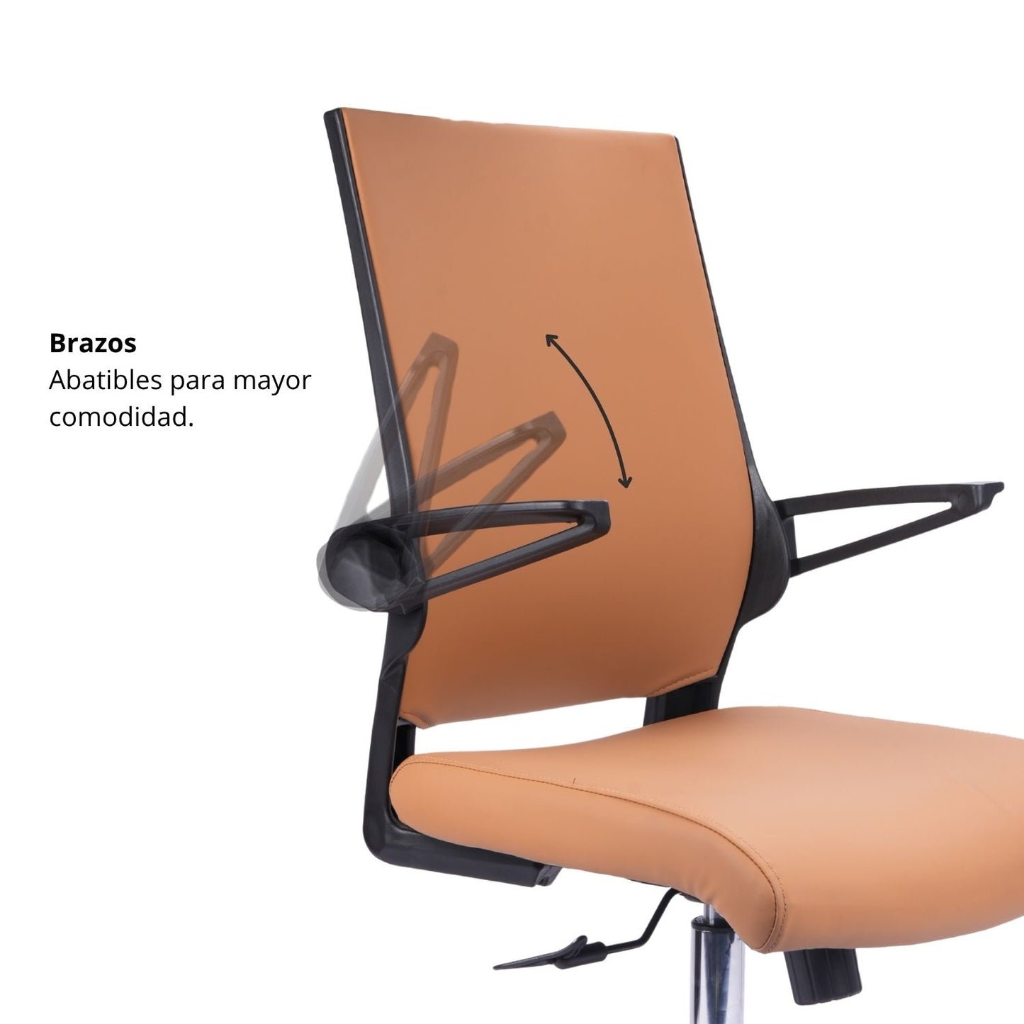 Silla De Oficina Vizza Brazo Abatible Presidente 128X63X52 Café