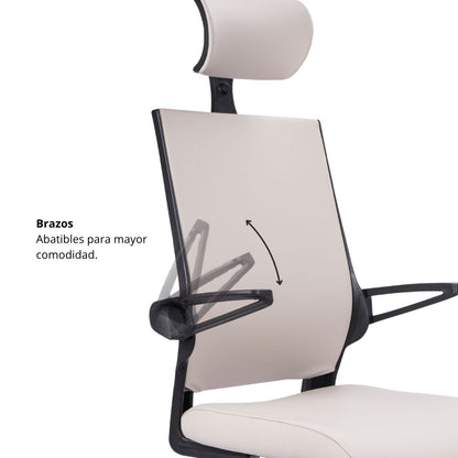 Silla De Oficina Vizza Brazo Abatible Presidente 128X63X52 Gris