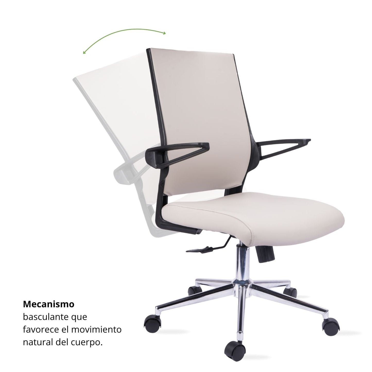 Silla De Oficina Vizza Brazo Abatible Gerente 103X63X52 Gris