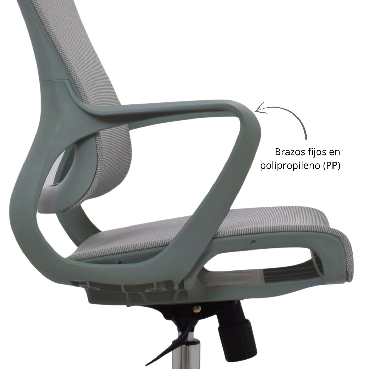 Silla De Oficina Slim Malla Presidente 139X48X52 Verde