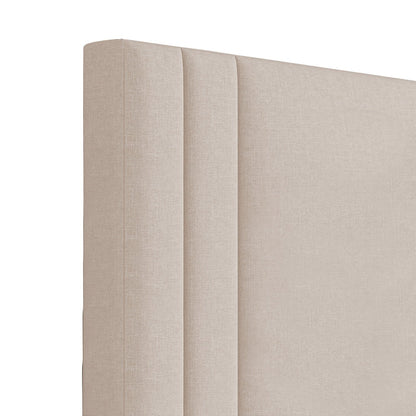 Base Cama Con Espaldar Sencillo Lupe Beige