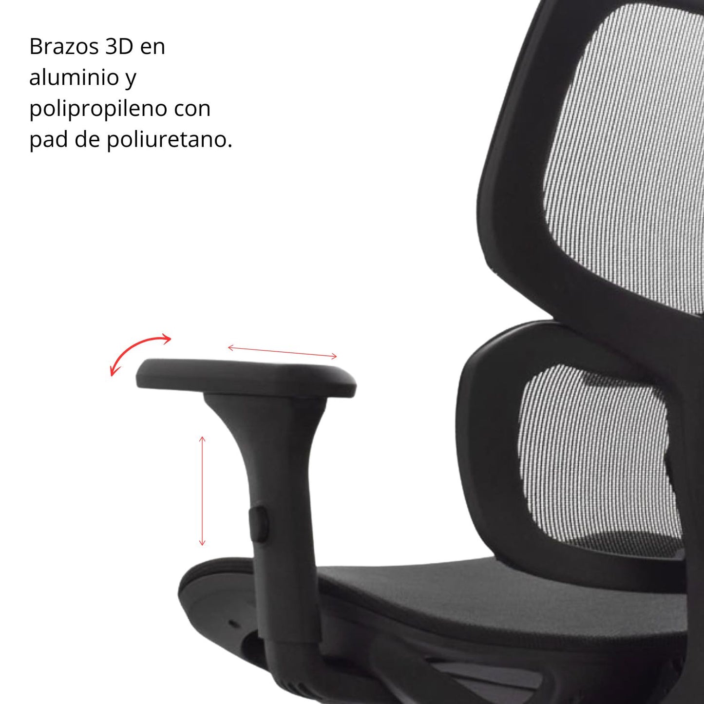 Silla De Oficina Emy 115X66X70 Negra
