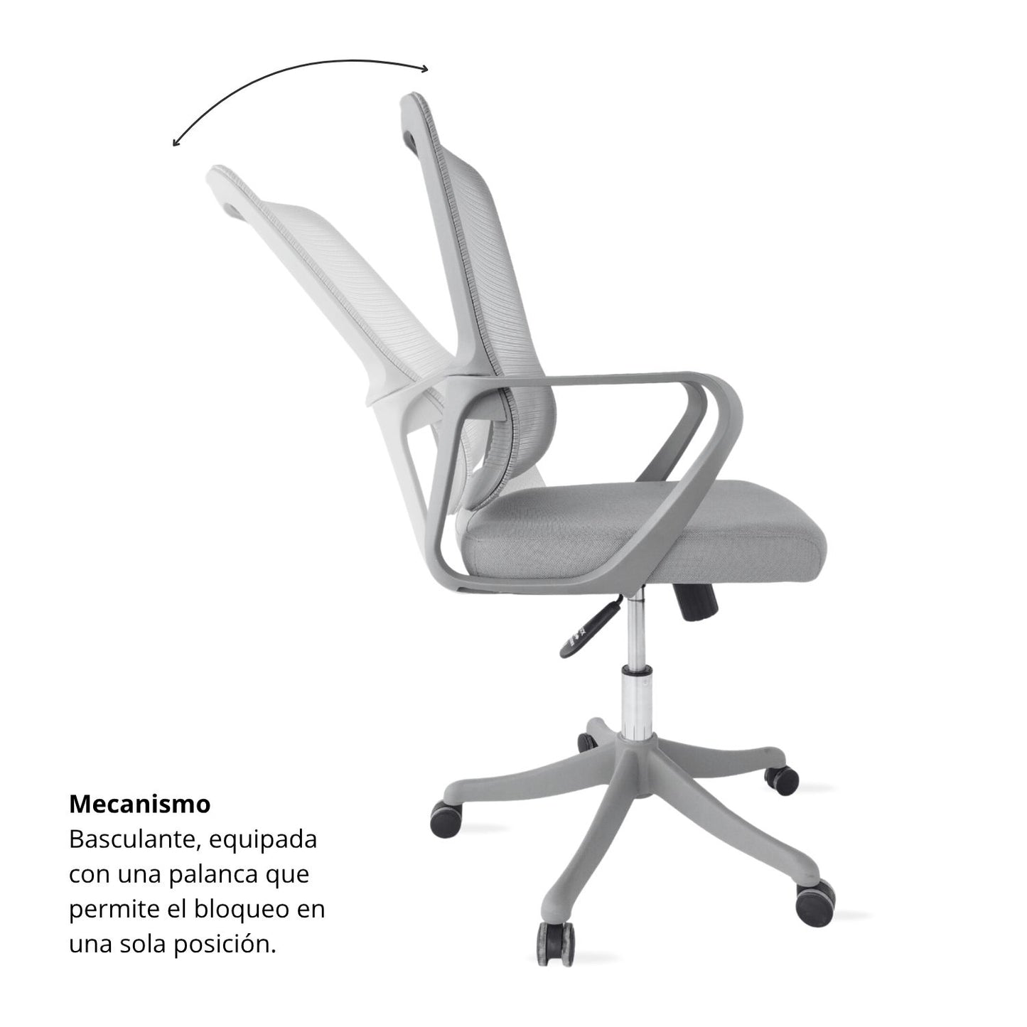Silla De Oficina Karlo Gerente 100X60X50 Gris