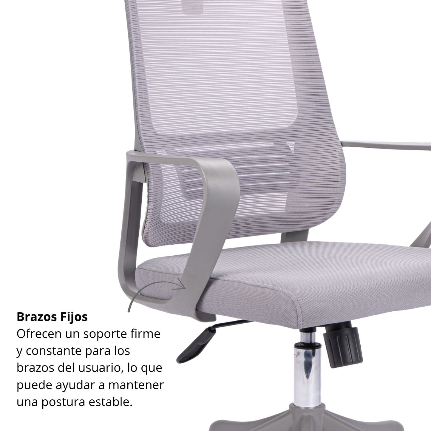 Silla De Oficina Karlo Presidente 108X60X50 Gris
