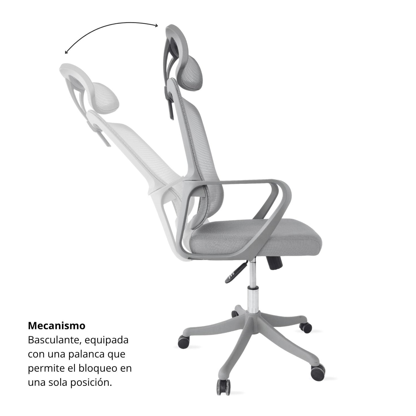 Silla De Oficina Karlo Presidente 108X60X50 Gris