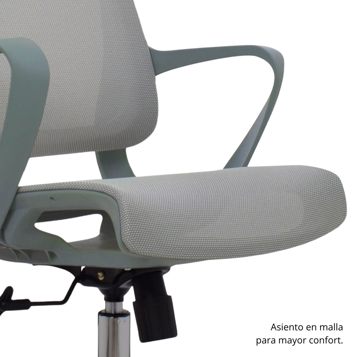 Silla De Oficina Slim Malla Presidente 139X48X52 Verde