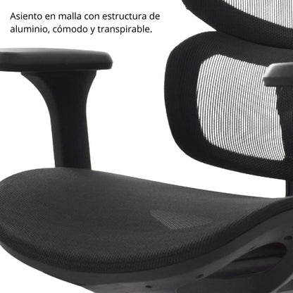 Silla De Oficina Emy 115X66X70 Negra