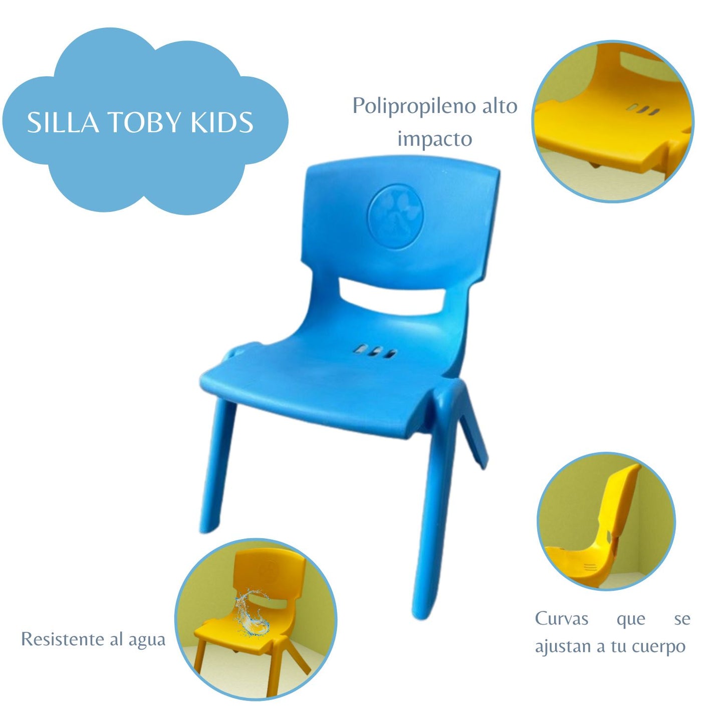 Silla Infantil Toby  azul claro