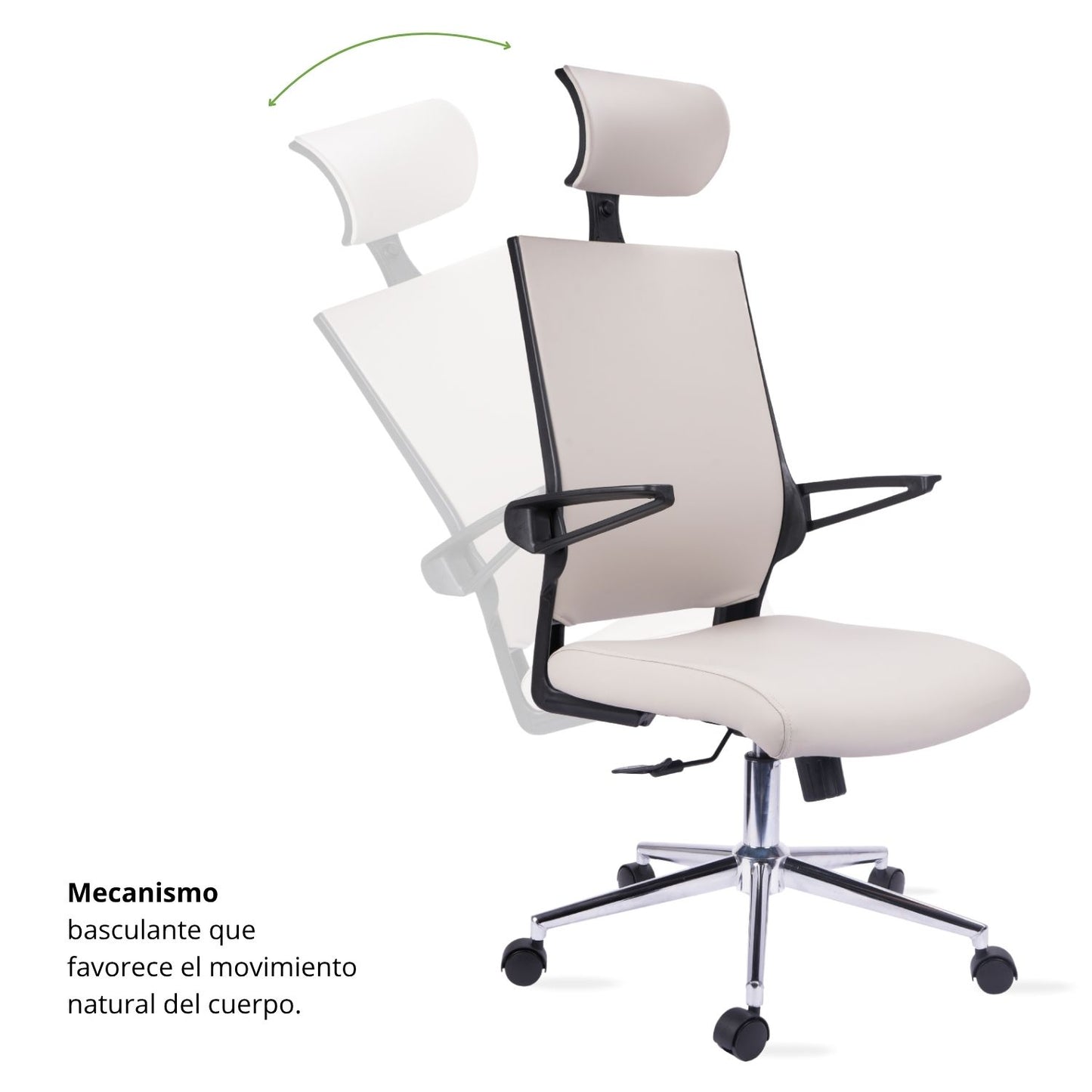 Silla De Oficina Vizza Brazo Abatible Presidente 128X63X52 Gris