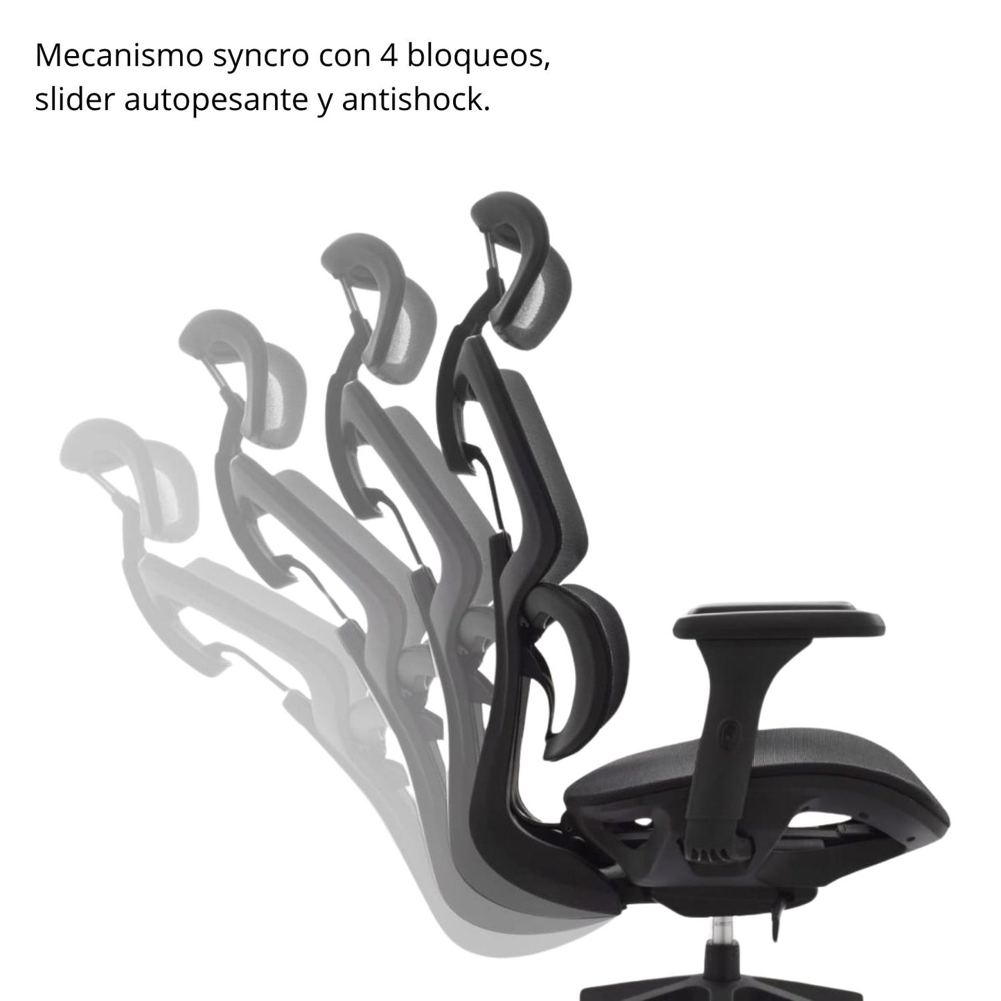 Silla De Oficina Emy 115X66X70 Negra