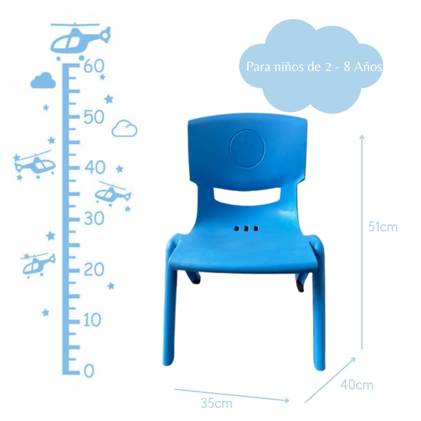 Silla Infantil Toby  azul claro