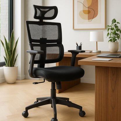 Silla De Oficina Lorient Premium Base Nylon 116X54X51 Negro