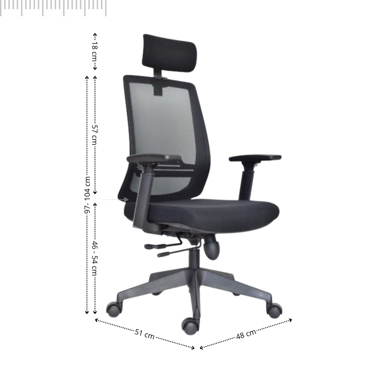Silla Presidencial Perla 120X48X51 Negro