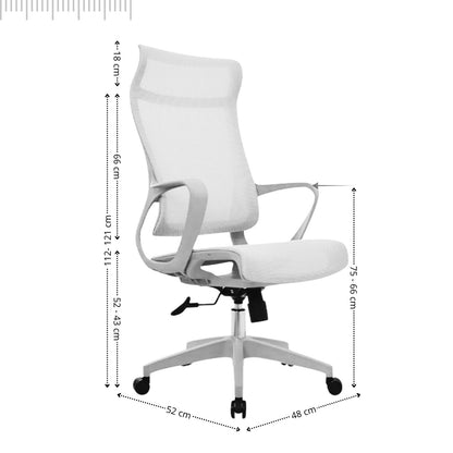 Silla De Oficina Slim Malla Presidente 139X48X52 Verde