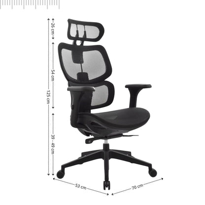 Silla De Oficina Emy 115X66X70 Negra