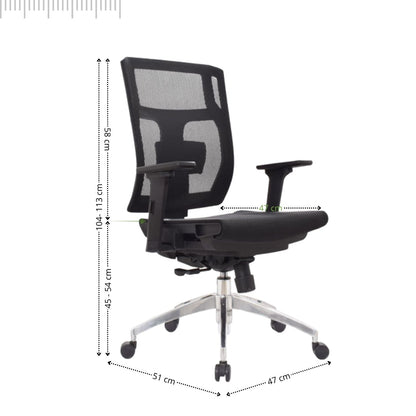 Silla De Oficina Lyd Gerente 113X47X51 Negra