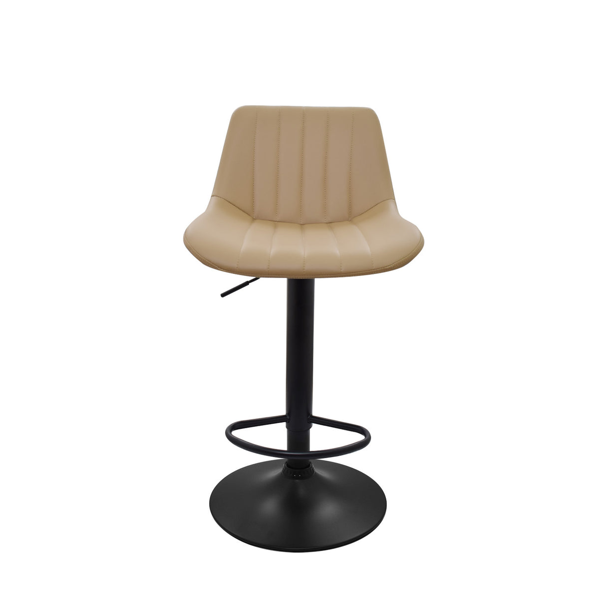 Silla De Barra Favil Tipo Cuero Taupe