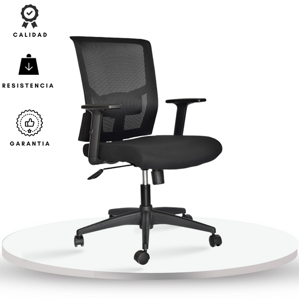 Silla De Oficina Italiana Cuba Negro