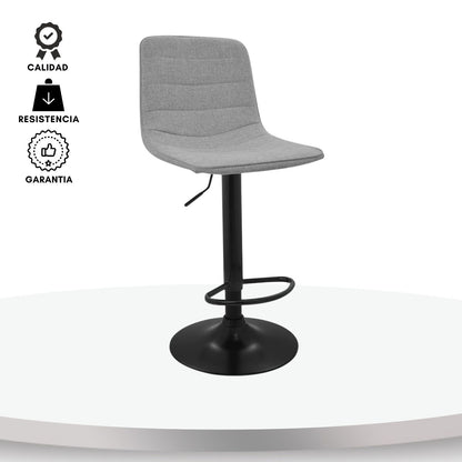 Silla De Barra Aki Tela Gris