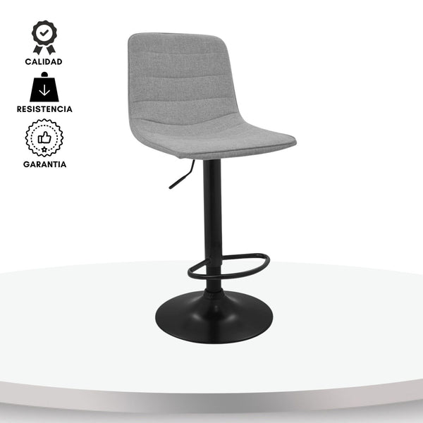 Silla De Barra Aki Tela Gris