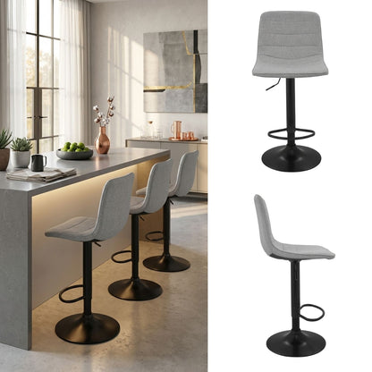 Silla De Barra Aki Tela Gris