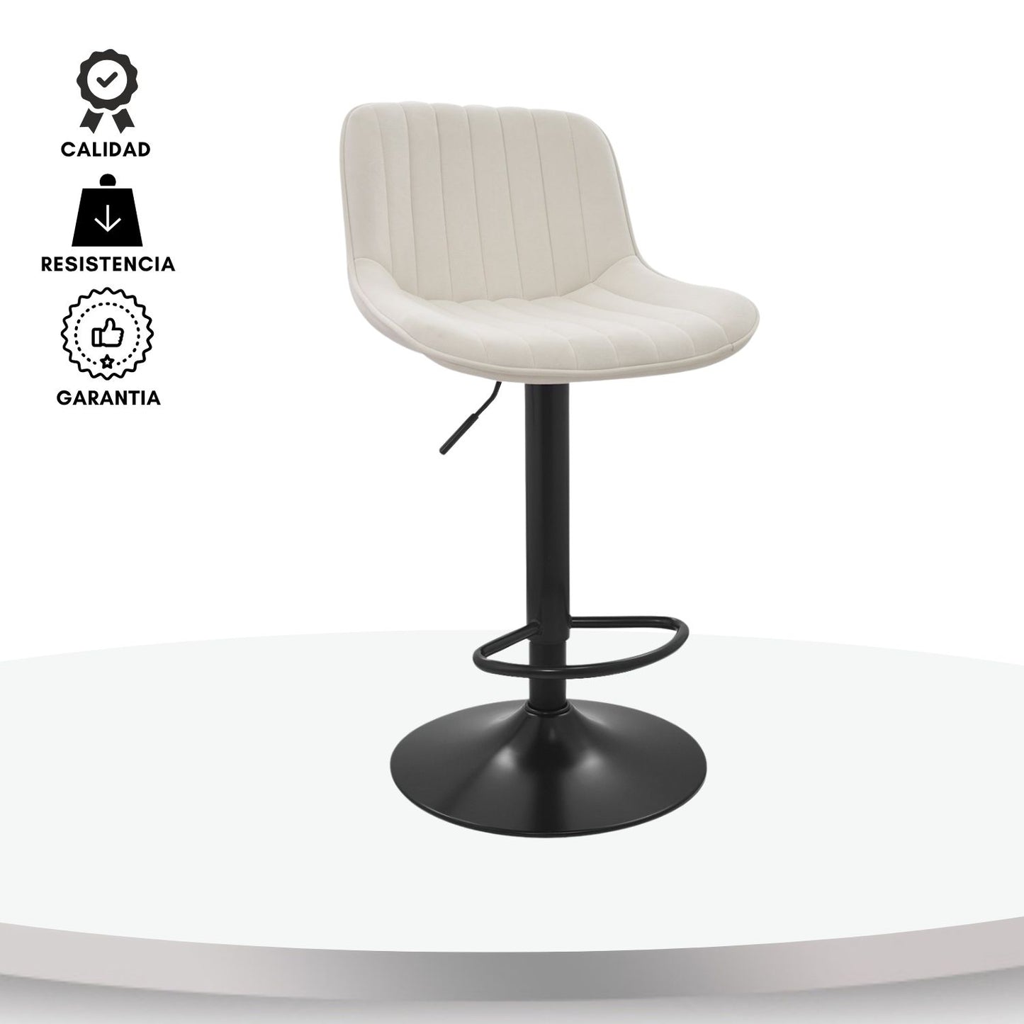 Silla De Barra Favil Tela Beige