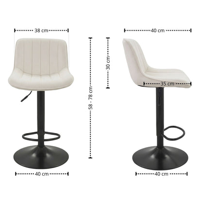 Silla De Barra Favil Tela Beige
