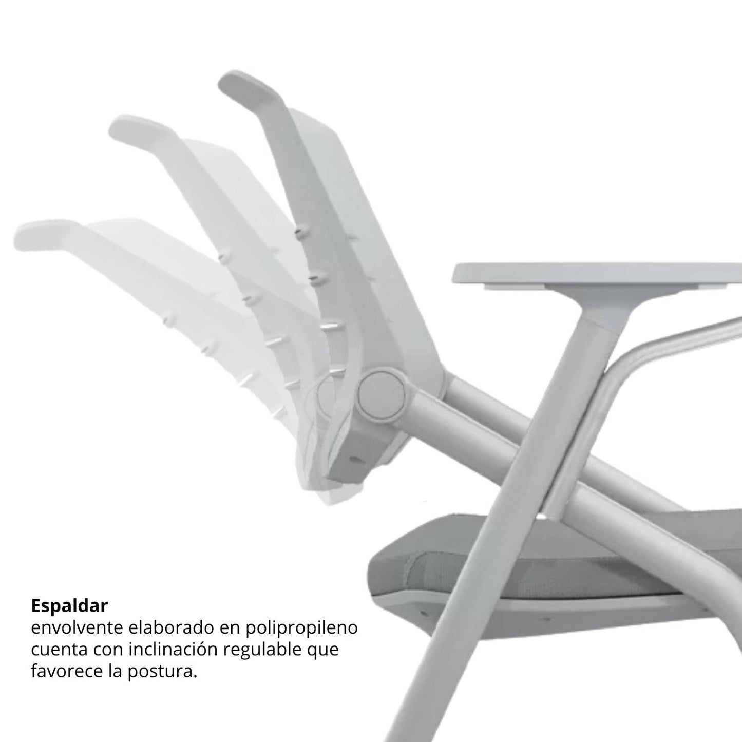 Silla Universitaria Nexa Con Tablero Y Rodachines Gris