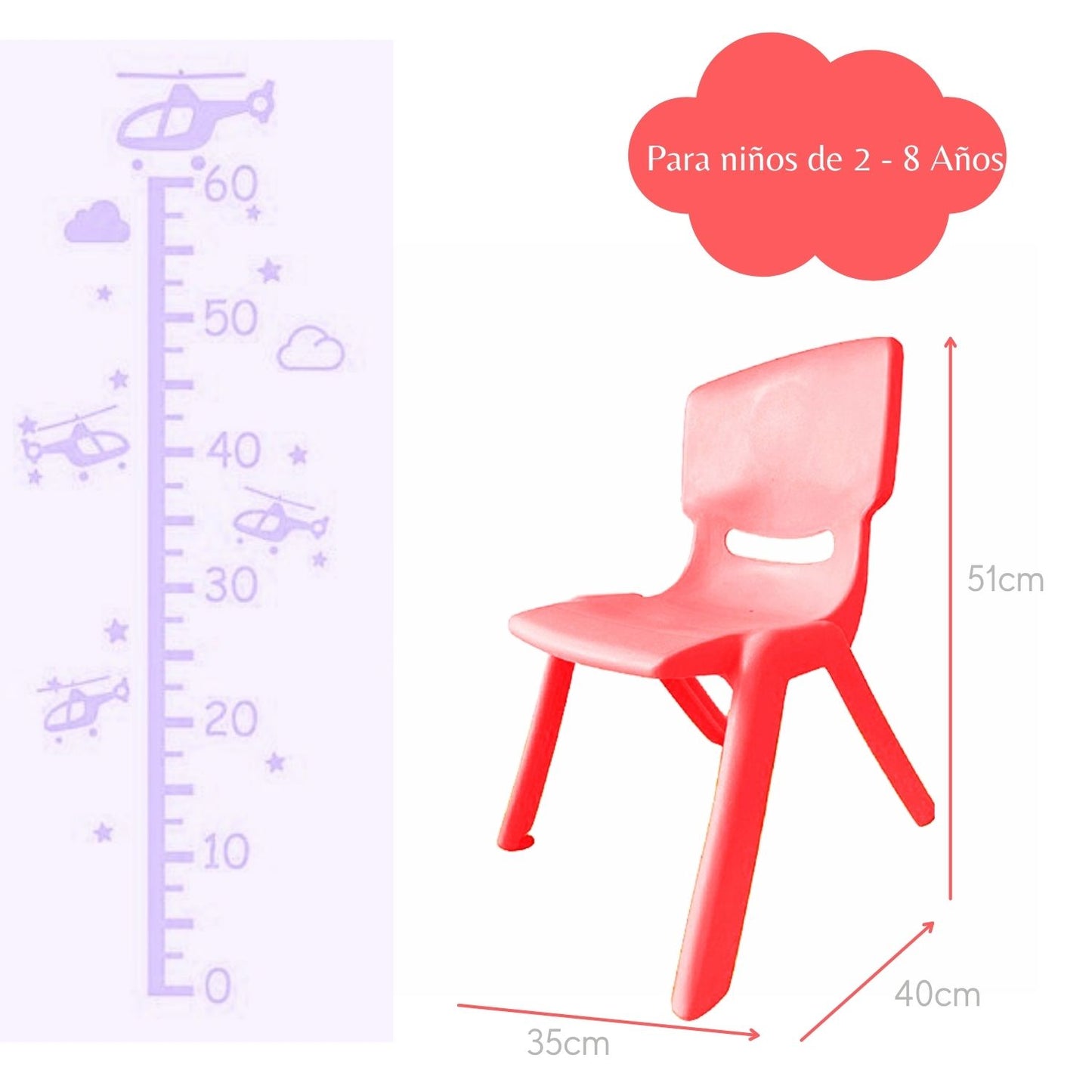 Silla Infantil Andy Junior  rojo