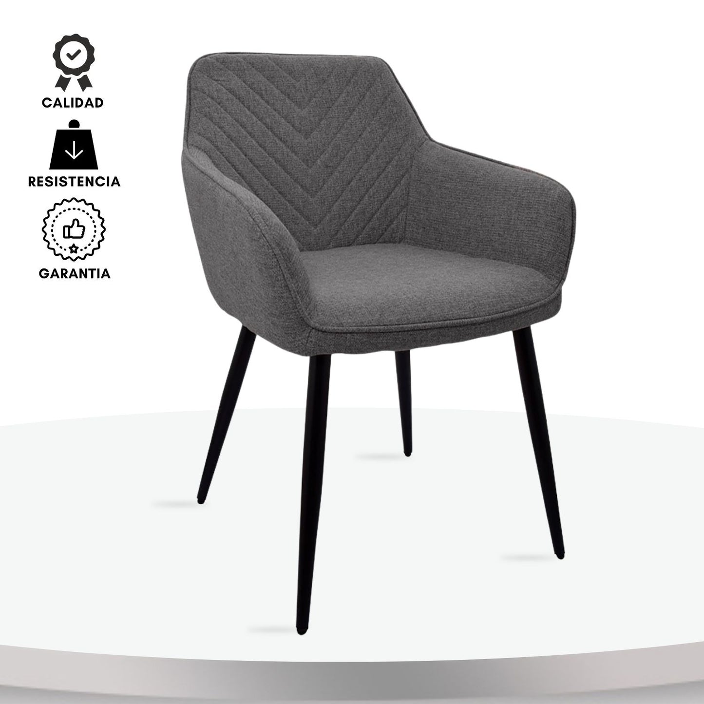 Poltrona Piramid Gris Plata